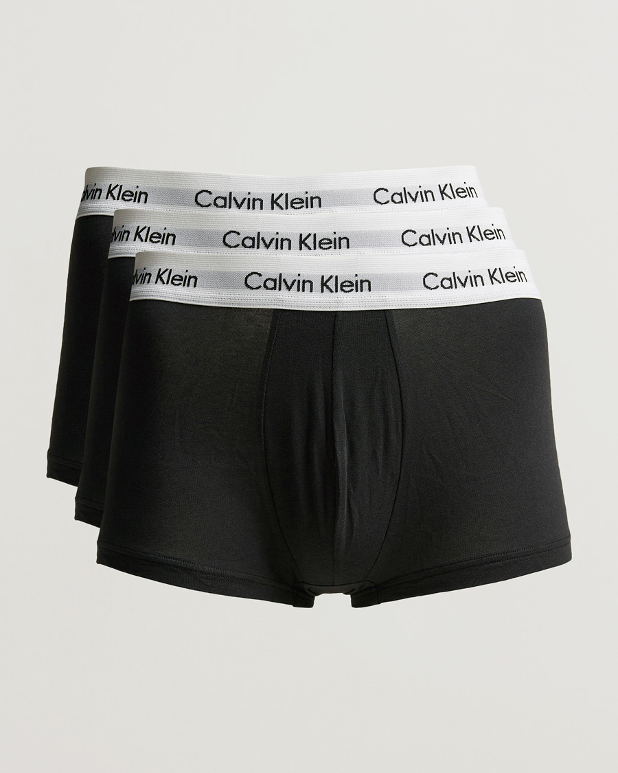 Heren |  | Calvin Klein | Cotton Stretch Low Rise Trunk 3-pack Black