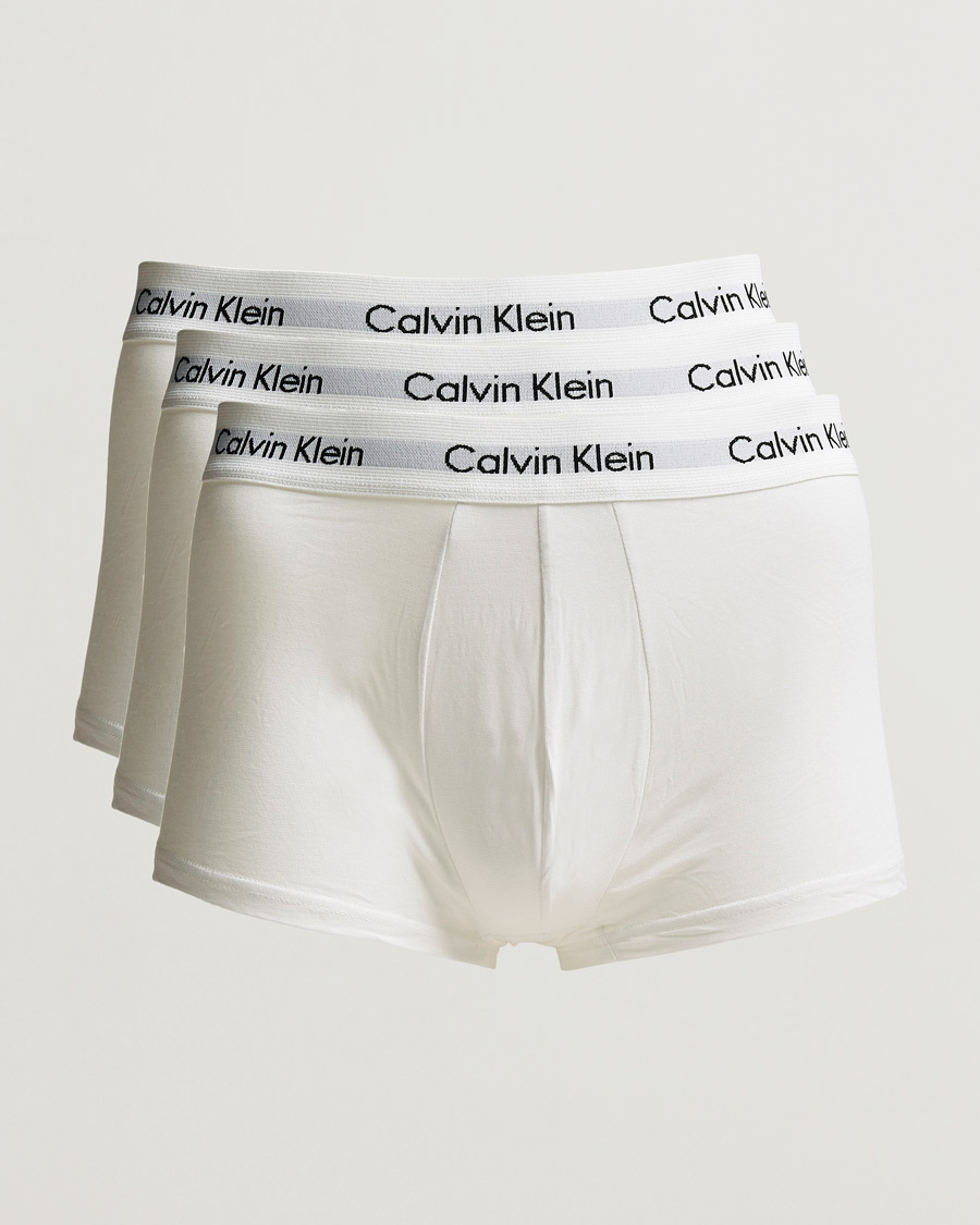 Heren |  | Calvin Klein | Cotton Stretch Low Rise Trunk 3-pack White