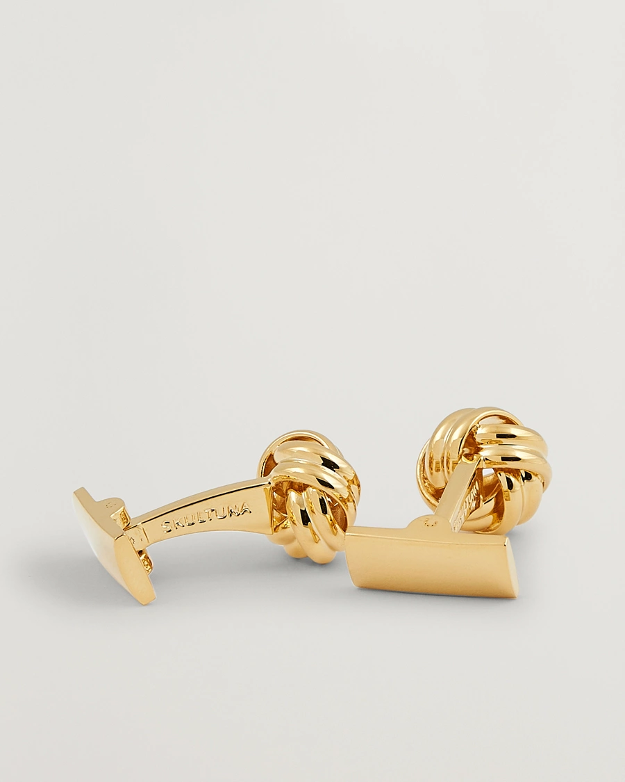 Heren | Accessoires | Skultuna | Cuff Links Black Tie Collection Knot Gold