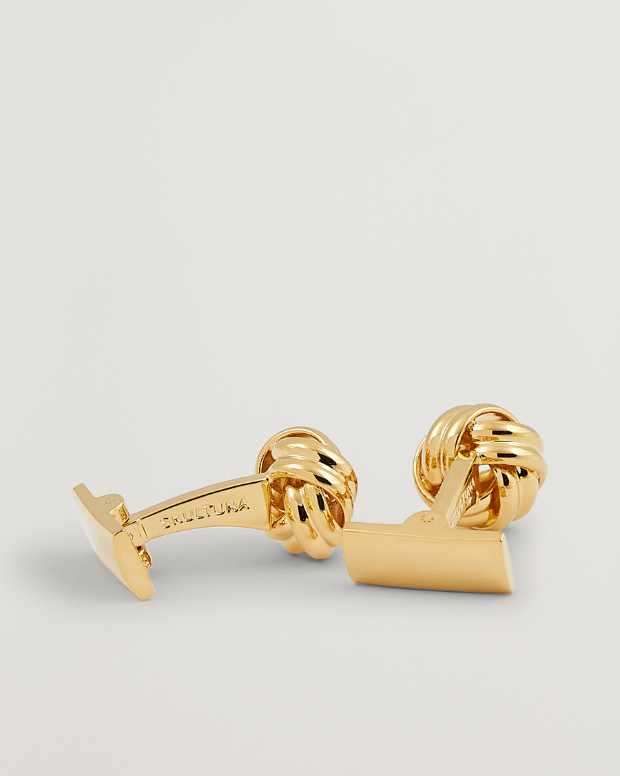 Men | Black Tie | Skultuna | Cuff Links Black Tie Collection Knot Gold