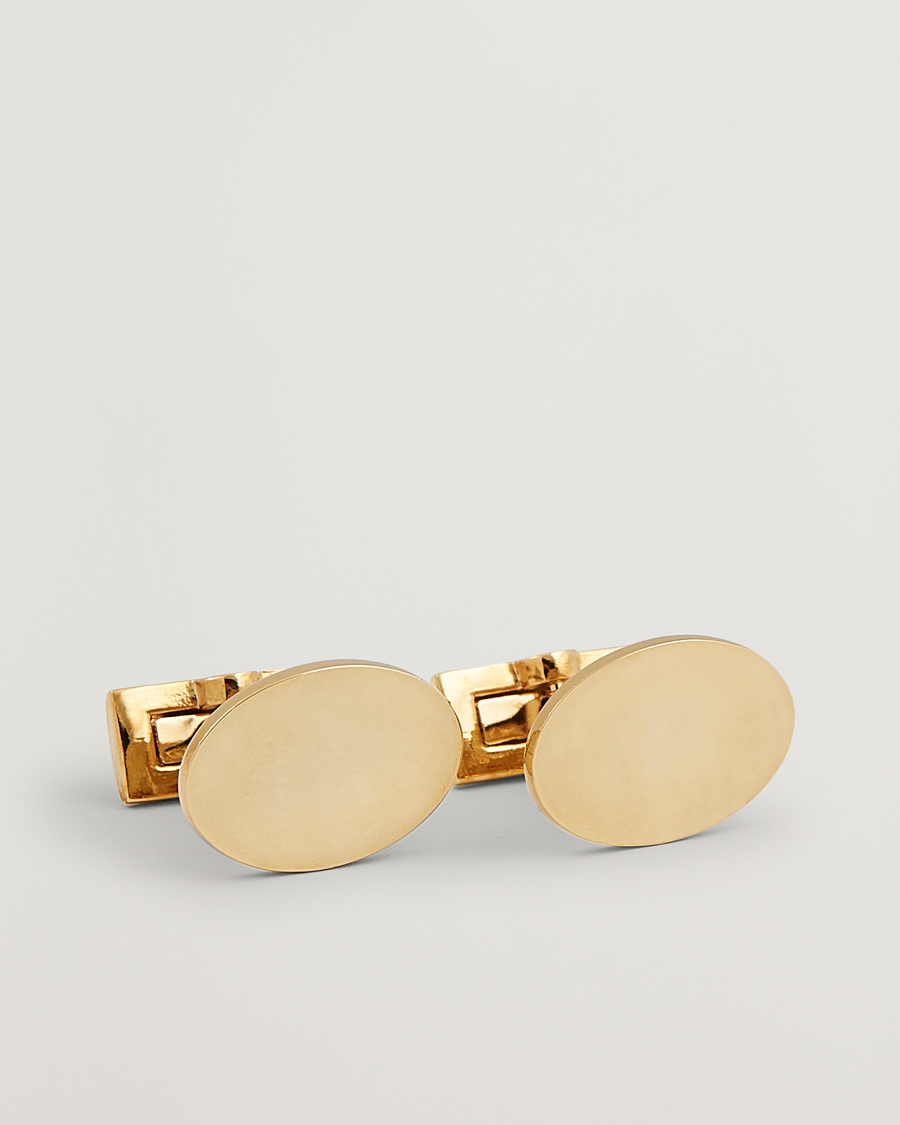 Heren | Manchetknopen | Skultuna | Cuff Links Black Tie Collection Oval Gold