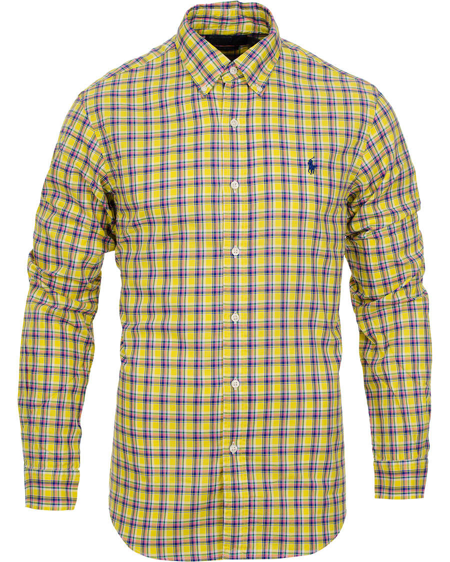 Heren | Overhemden | Polo Ralph Lauren | Slim Fit Oxford Shirt Yellow/Royal