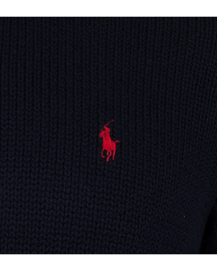Heren | Truien | Polo Ralph Lauren | Half Zip Cotton Sweater Hunter Navy