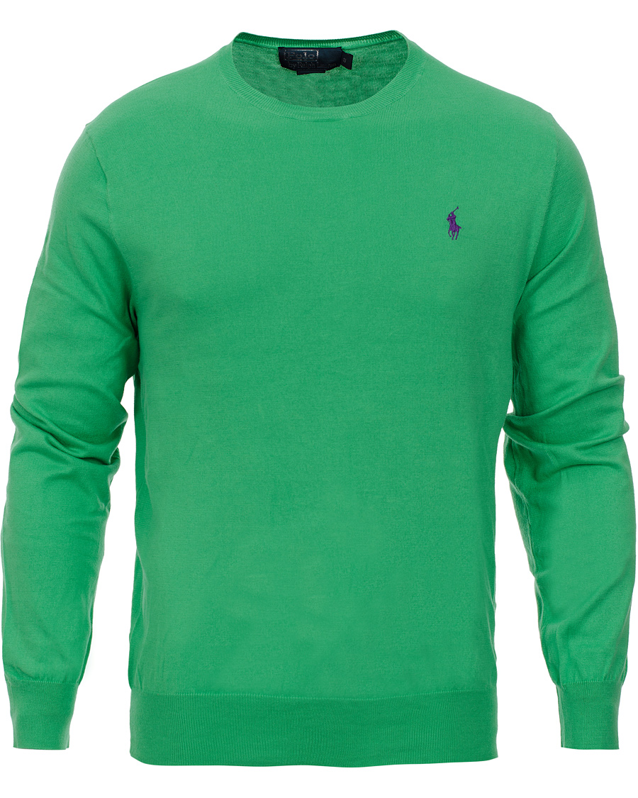 Heren | Truien | Polo Ralph Lauren | Slim Fit Pima Cotton Crew Neck Pullover Tiller Green