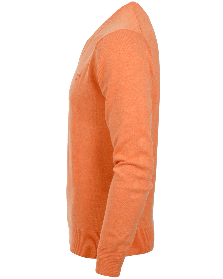 Heren | Truien | GANT | Light Weight Cotton V-Neck Pullover Carrot Melange