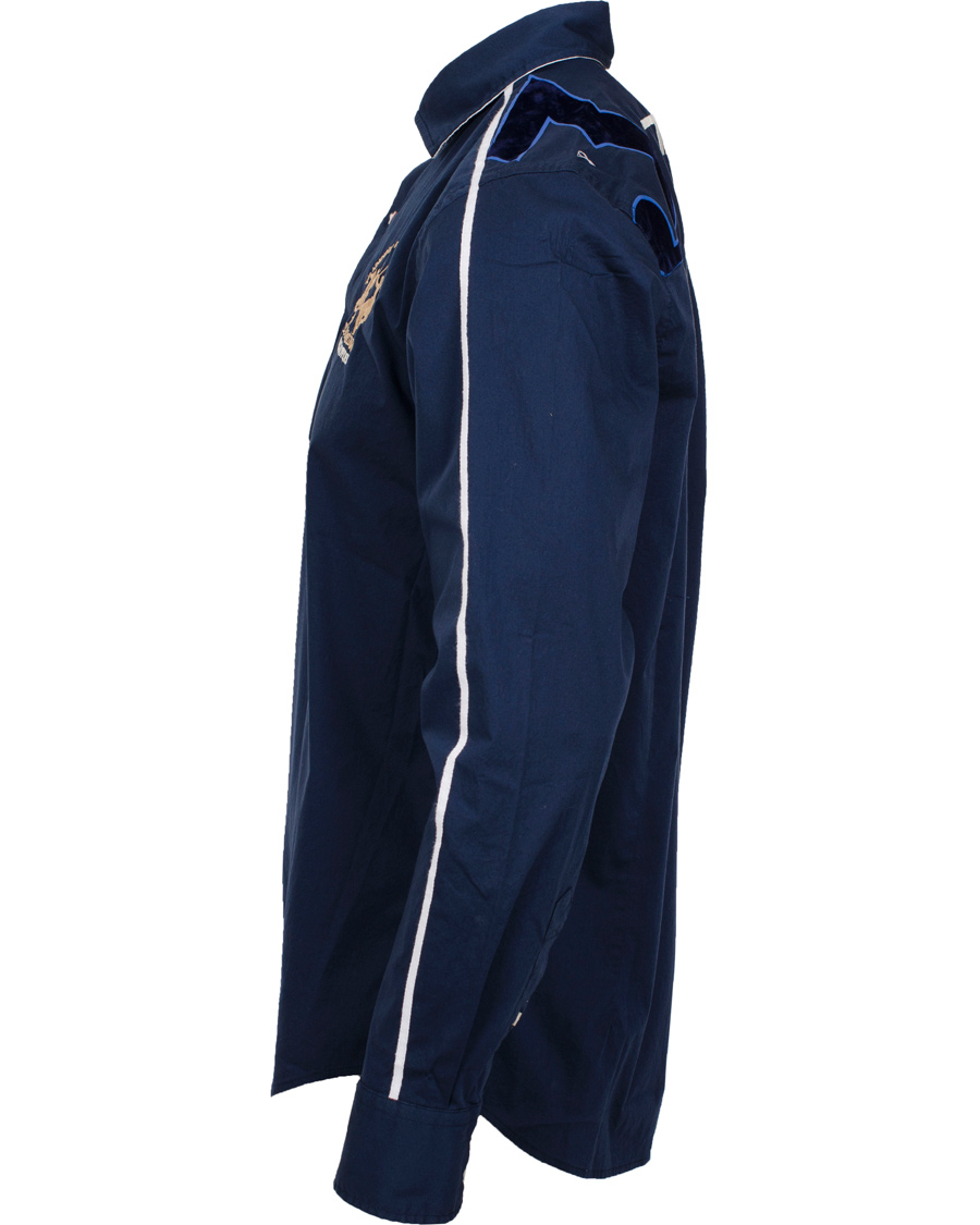 Heren | Overhemden | La Martina | Maserati Poplin Stretch Shirt Navy