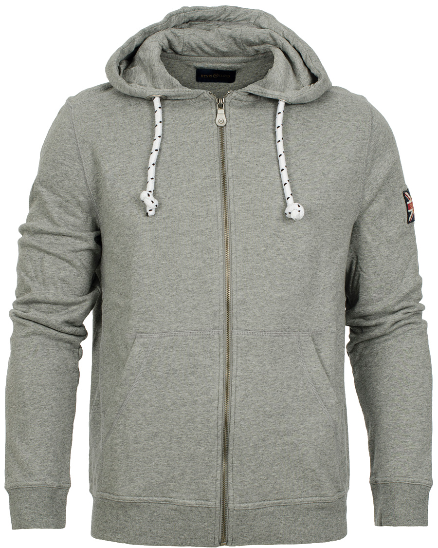 Heren | Truien | Henri-Lloyd | Henri Lloyd Filey Hooded Full Zip Sweat Grey Marl