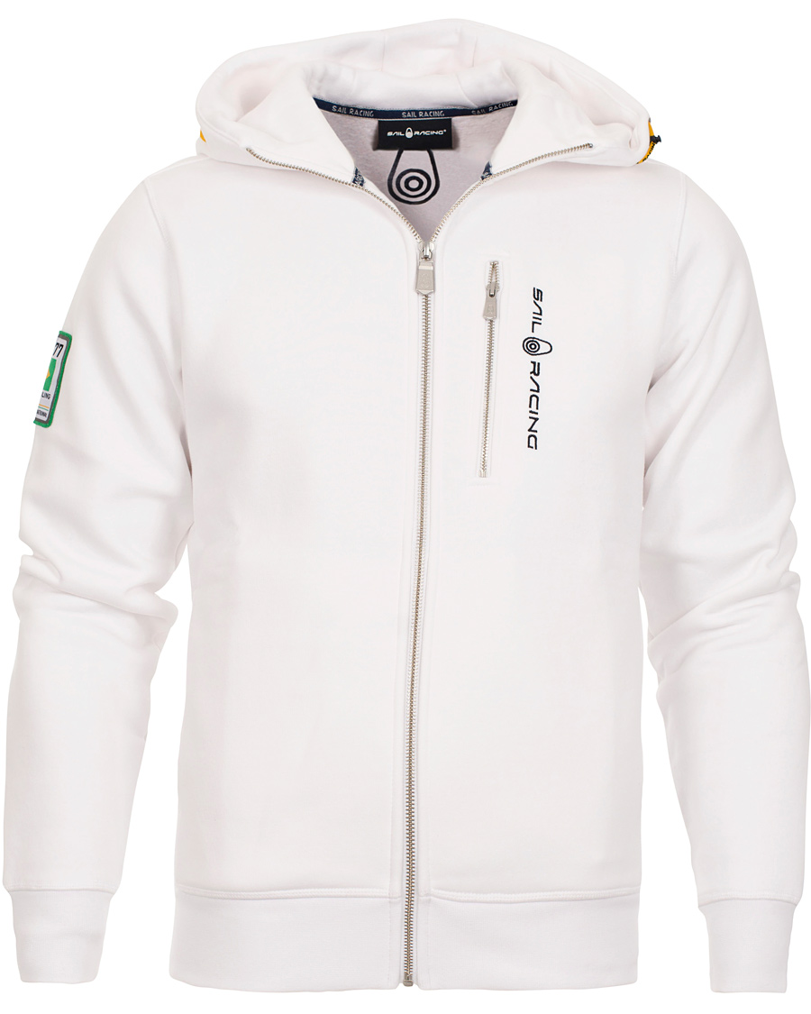 Heren | Truien | Sail Racing | International Zip Hood Brasil White