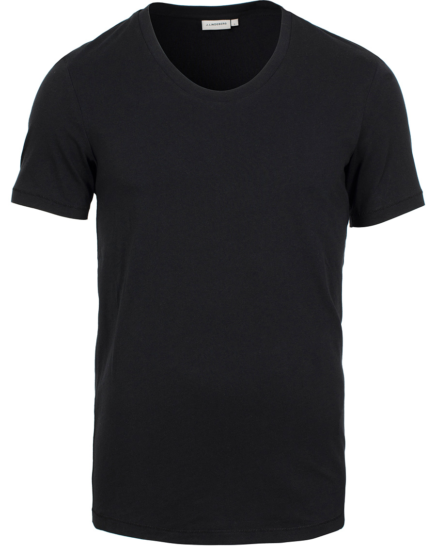 Heren | T-shirts | J.Lindeberg | Axtell Scoop T-shirt Black