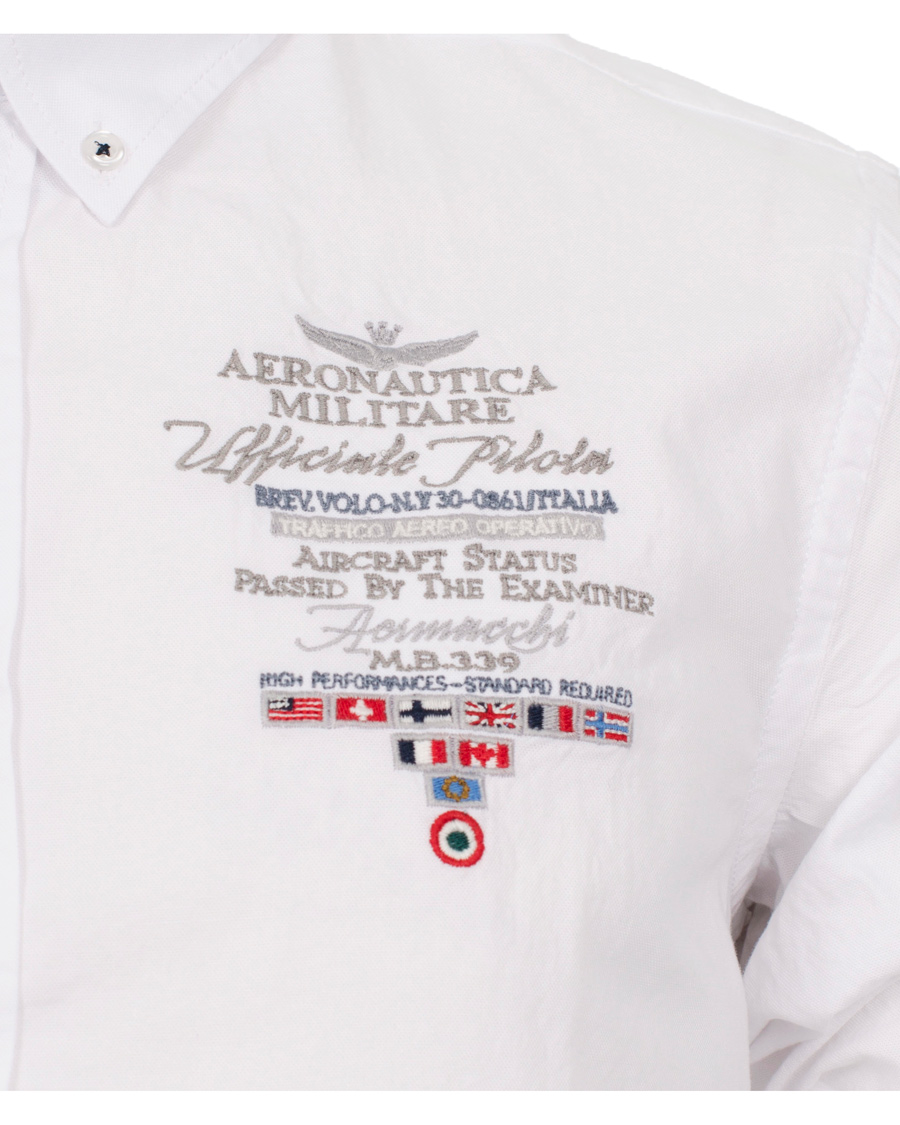 Heren | Overhemden | Aeronautica Militare | Oxford Shirt Button Down White
