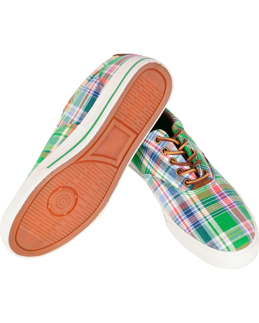 Heren | Polo Ralph Lauren Vaughn-NE Madras Suede Sneaker Multi Navy | Polo Ralph Lauren | Vaughn-NE Madras Suede Sneaker Multi Navy