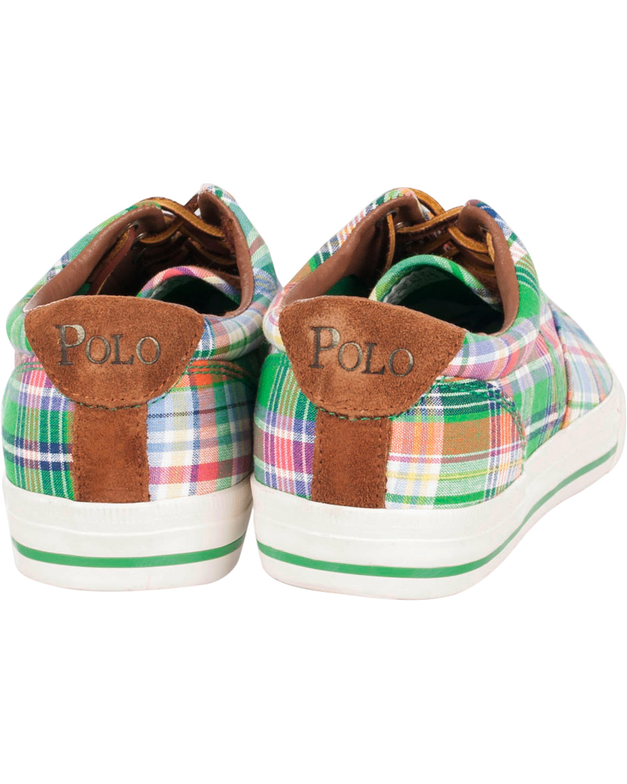 Heren | Polo Ralph Lauren Vaughn-NE Madras Suede Sneaker Multi Navy | Polo Ralph Lauren | Vaughn-NE Madras Suede Sneaker Multi Navy