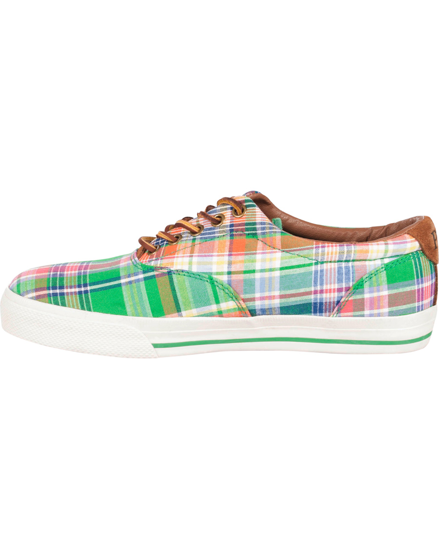 Heren | Polo Ralph Lauren Vaughn-NE Madras Suede Sneaker Multi Navy | Polo Ralph Lauren | Vaughn-NE Madras Suede Sneaker Multi Navy
