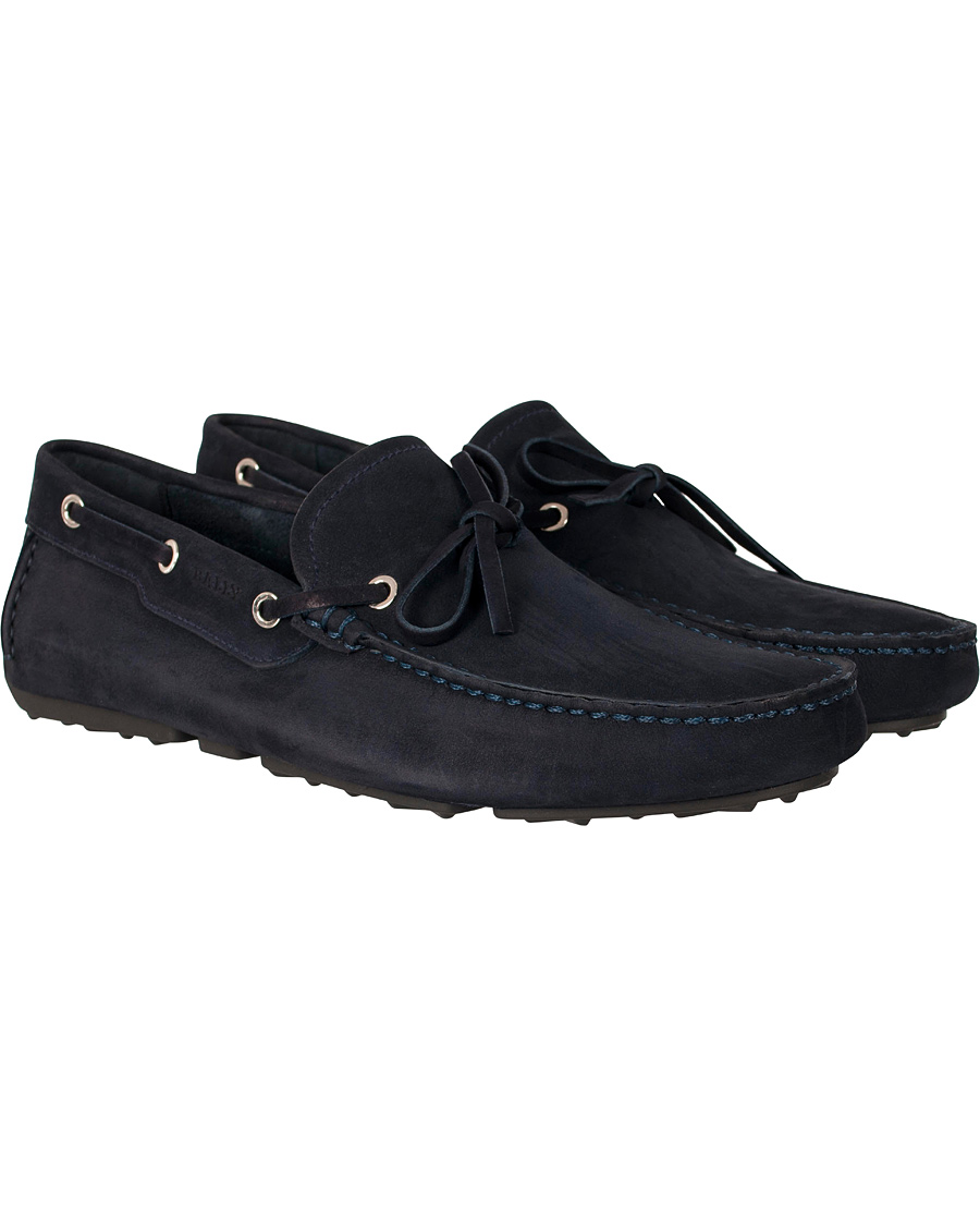 Heren | BALLY Dramer U Suede Car Shoe Blue Navy | Bally | Dramer U Suede Car Shoe Blue Navy