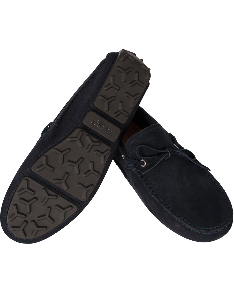 Heren | BALLY Dramer U Suede Car Shoe Blue Navy | Bally | Dramer U Suede Car Shoe Blue Navy