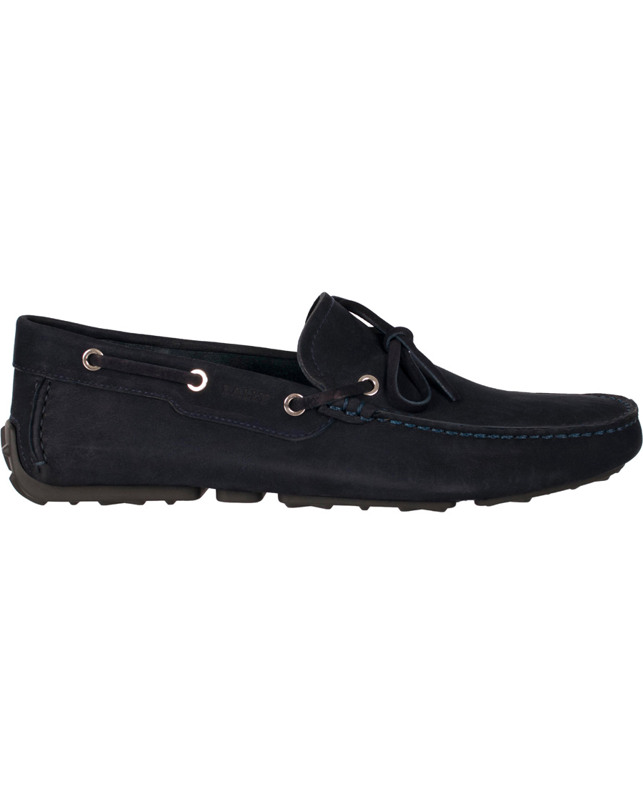 Heren | BALLY Dramer U Suede Car Shoe Blue Navy | Bally | Dramer U Suede Car Shoe Blue Navy
