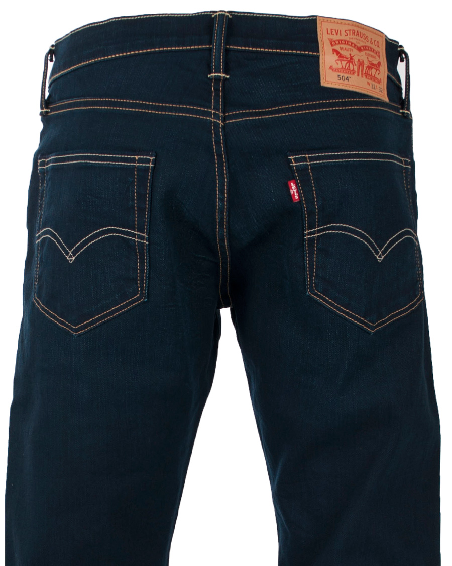 Heren | Jeans | Levi's | Levis 504 Regular Straight Jeans Crumpled Navy