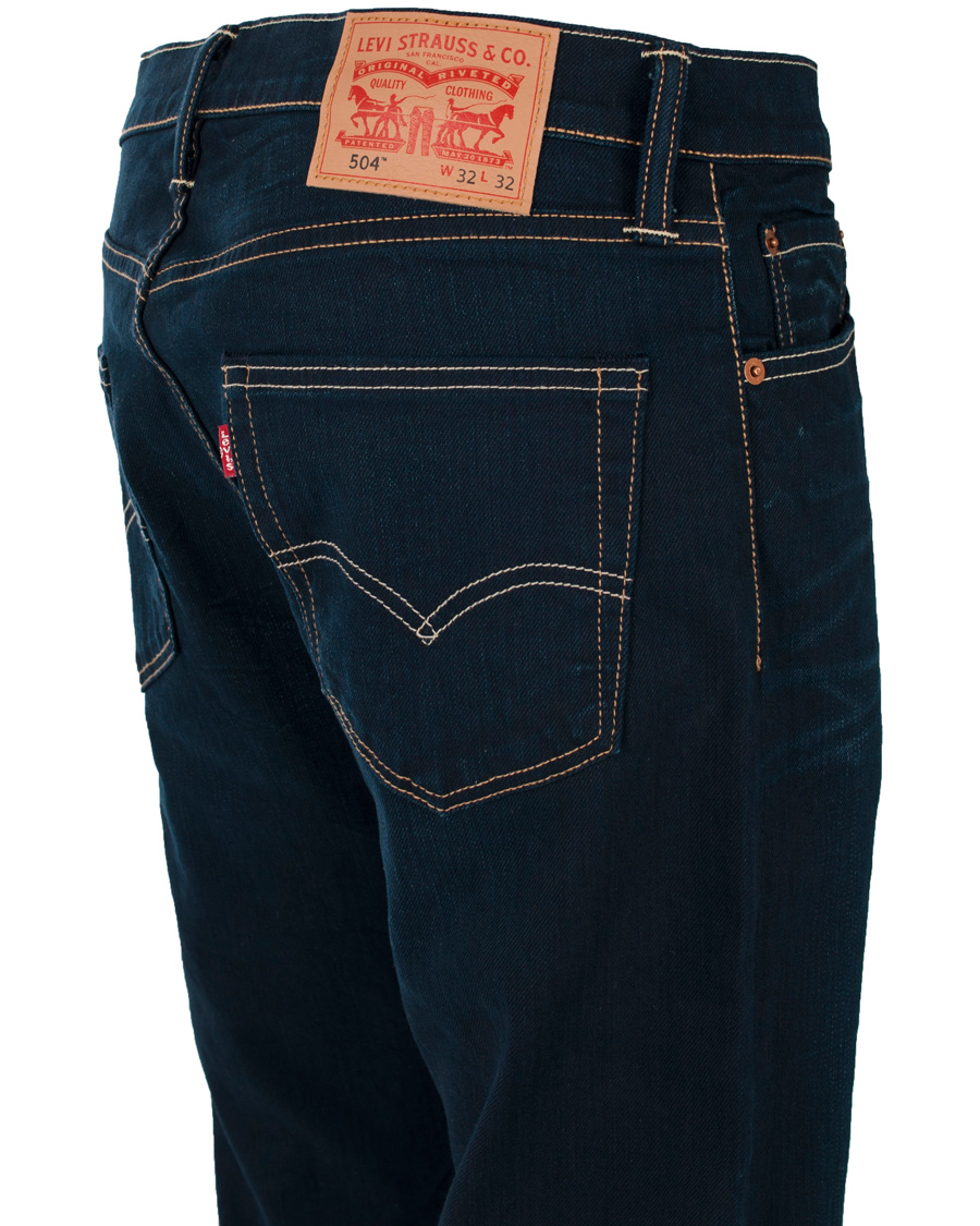 Heren | Jeans | Levi's | Levis 504 Regular Straight Jeans Crumpled Navy