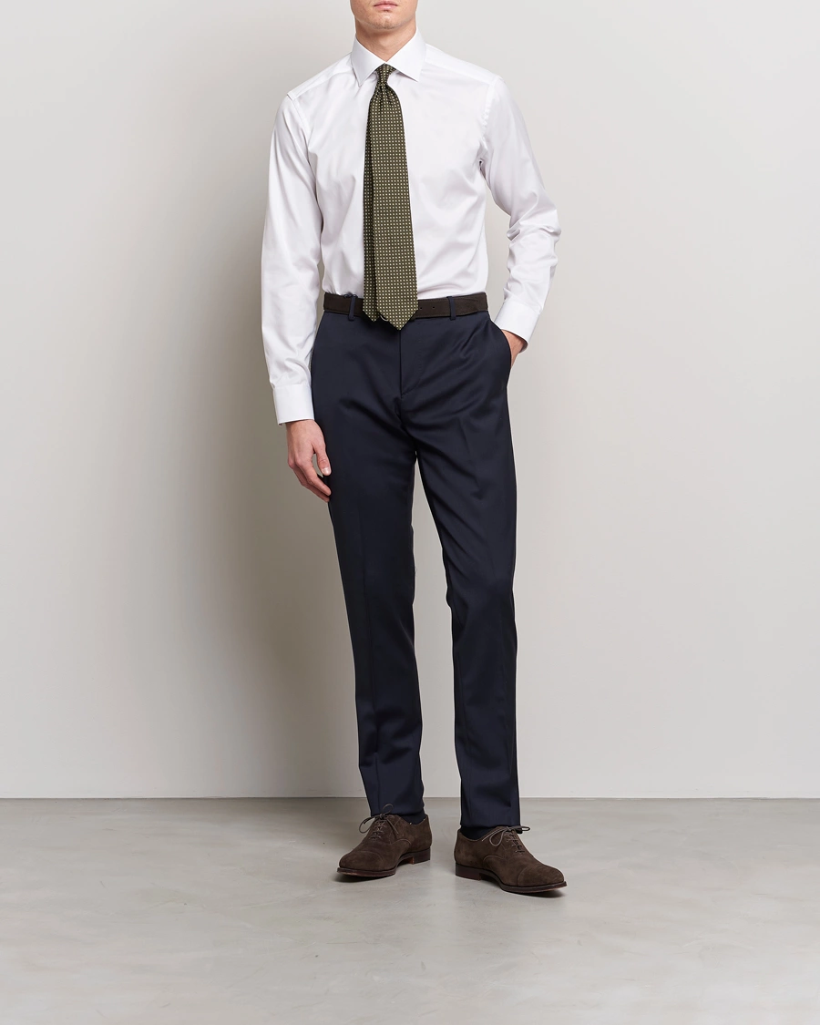 Heren | Zakelijke overhemden | Eton | Slim Fit Shirt White