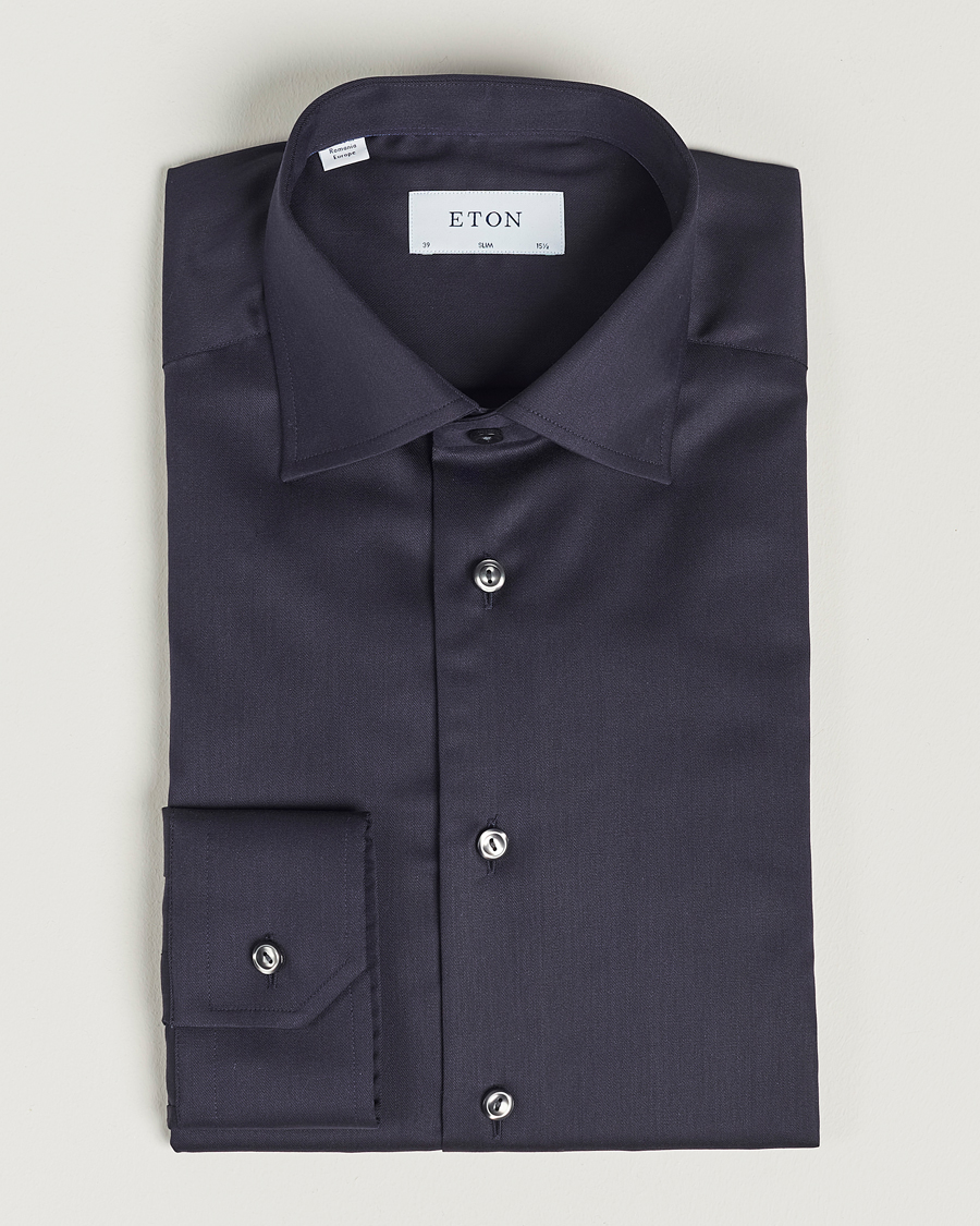 Heren | Overhemden | Eton | Slim Fit Shirt Navy