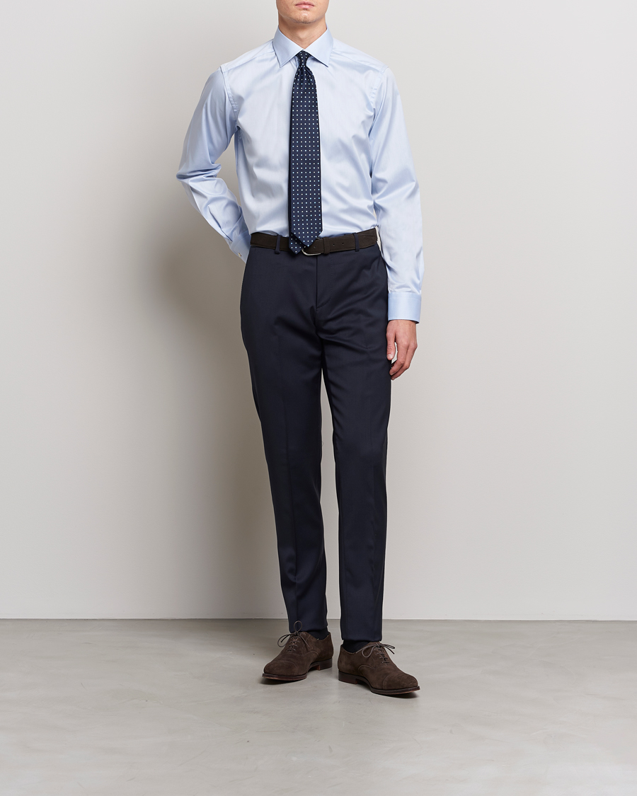 Heren | Formeel | Eton | Contemporary Fit Shirt Blue