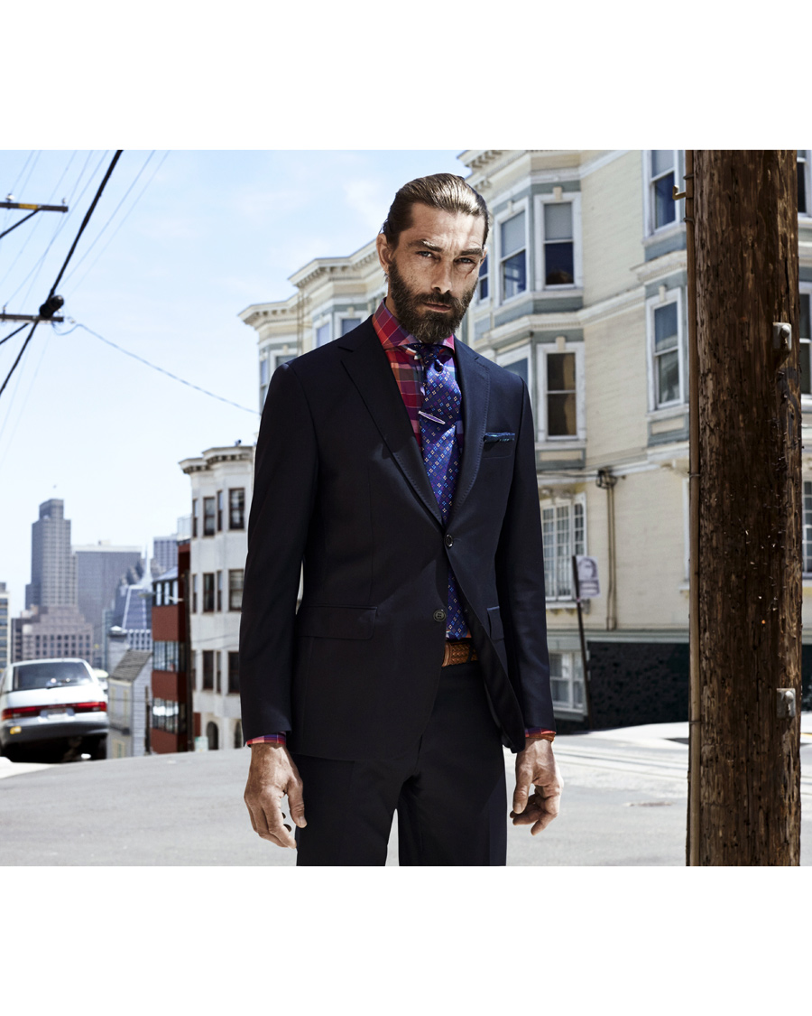 Heren | Overhemden | Eton | Slim Fit Shirt Red Ribbon Big Check Multi