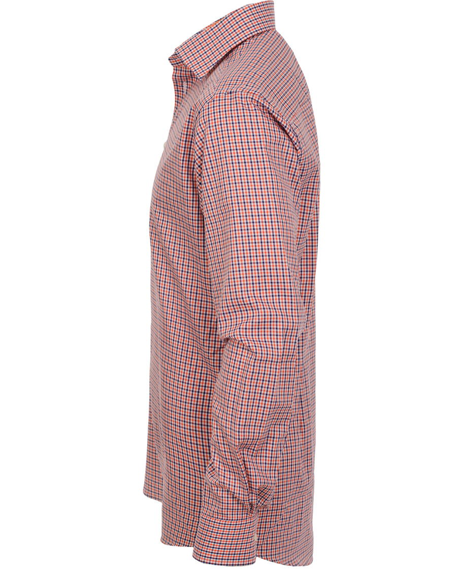Heren | Overhemden | Eton | Slim Fit Shirt Red Ribbon Check Orange Multi