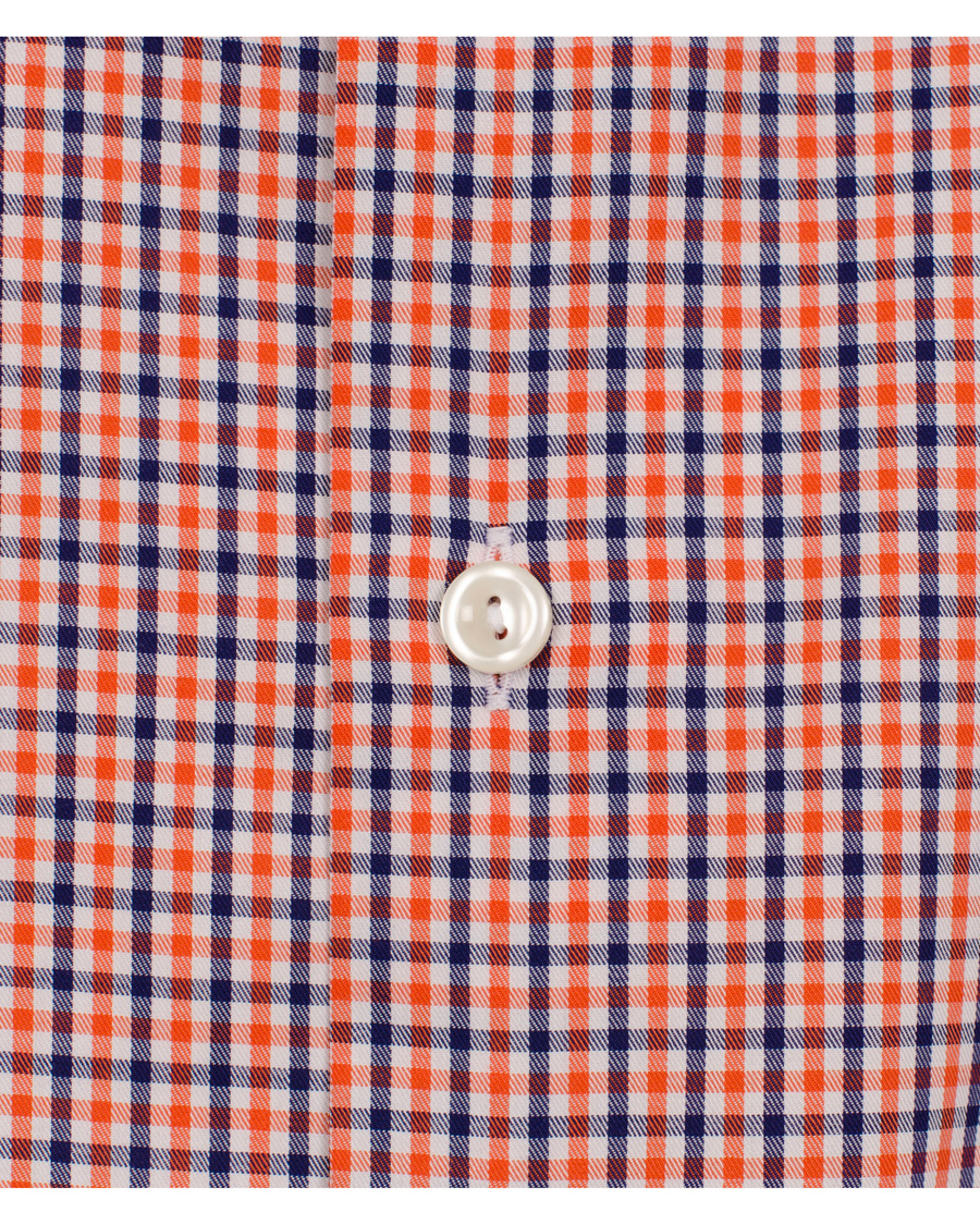 Heren | Overhemden | Eton | Slim Fit Shirt Red Ribbon Check Orange Multi