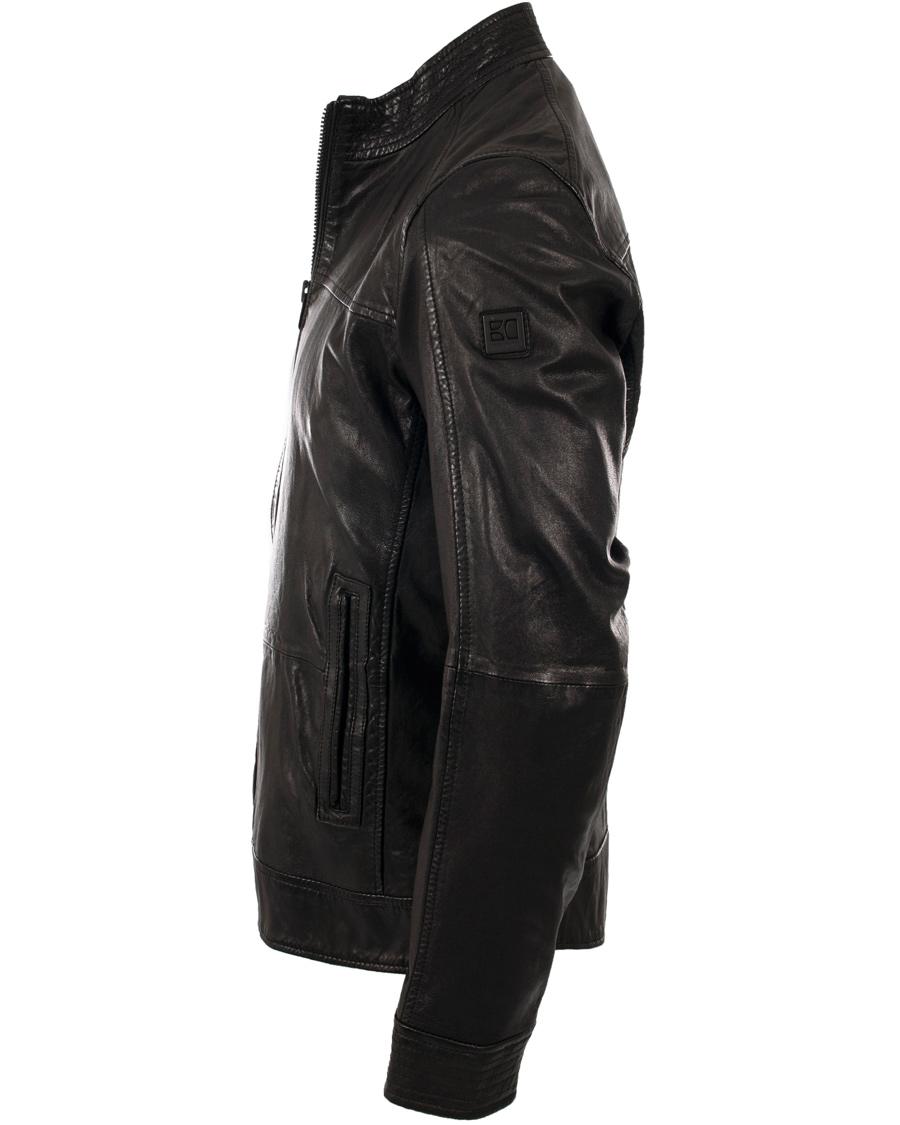 Heren | Jassen | BOSS ORANGE | BOSS Casual Jips 4 Leather Jacket Black