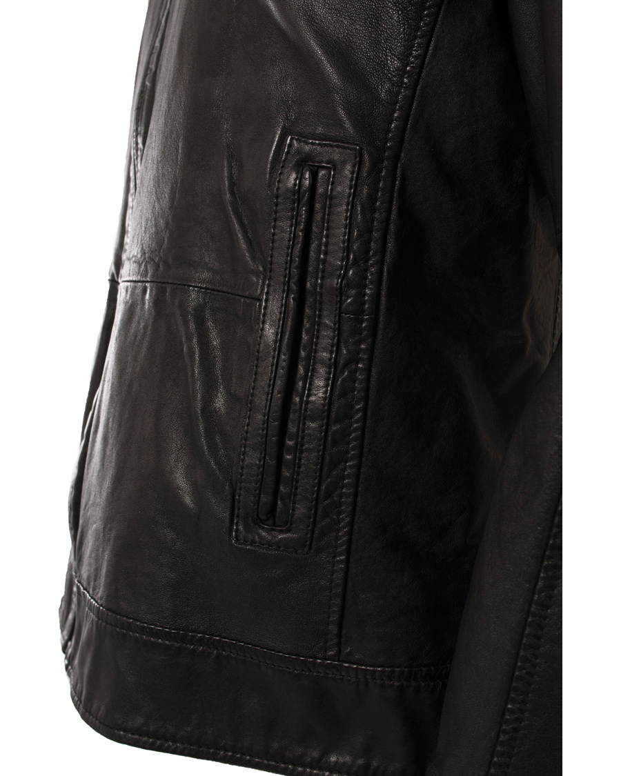Heren | Jassen | BOSS ORANGE | BOSS Casual Jips 4 Leather Jacket Black