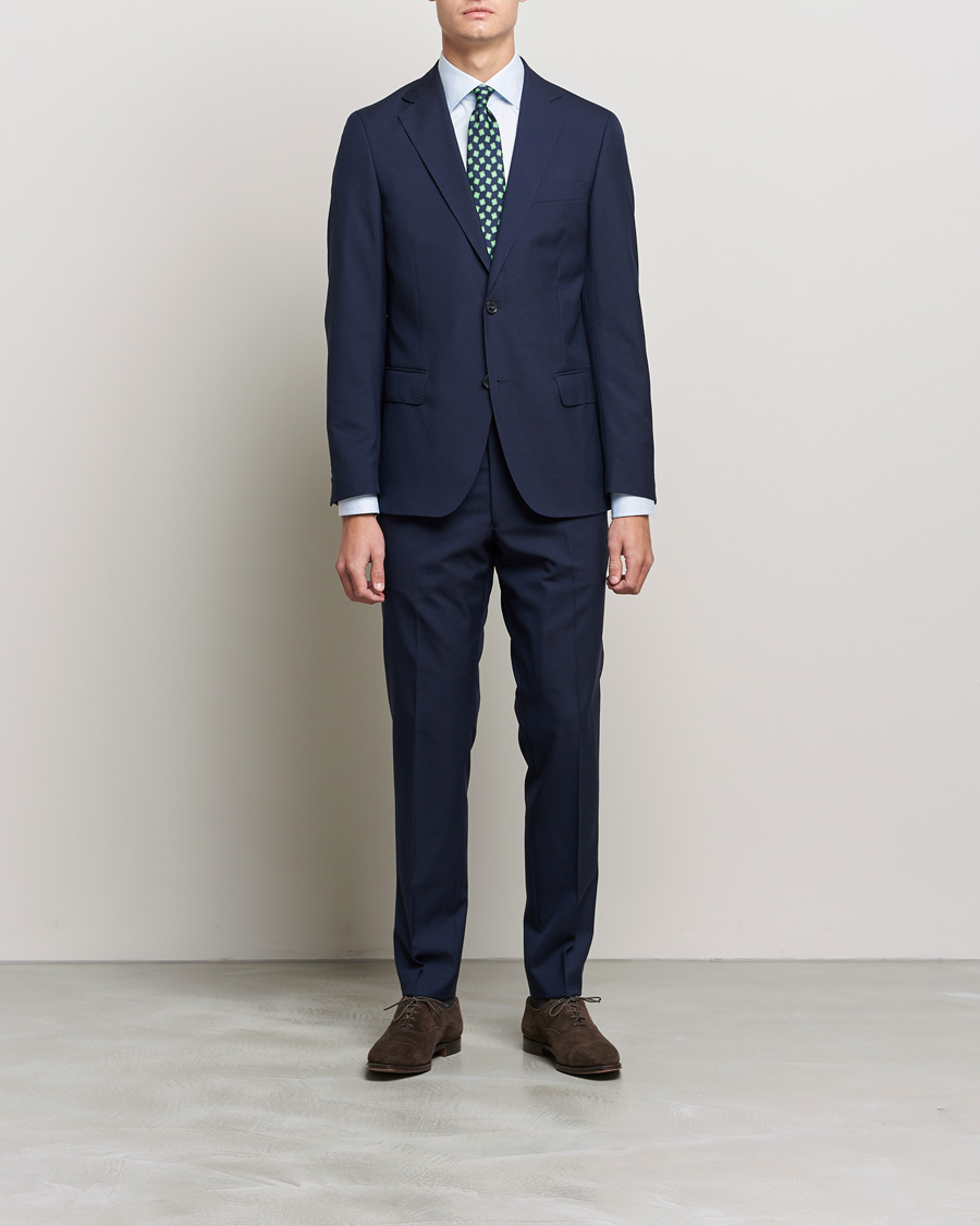 Heren | Blazers | Oscar Jacobson | Edmund Blazer Super 120's Wool Navy 154