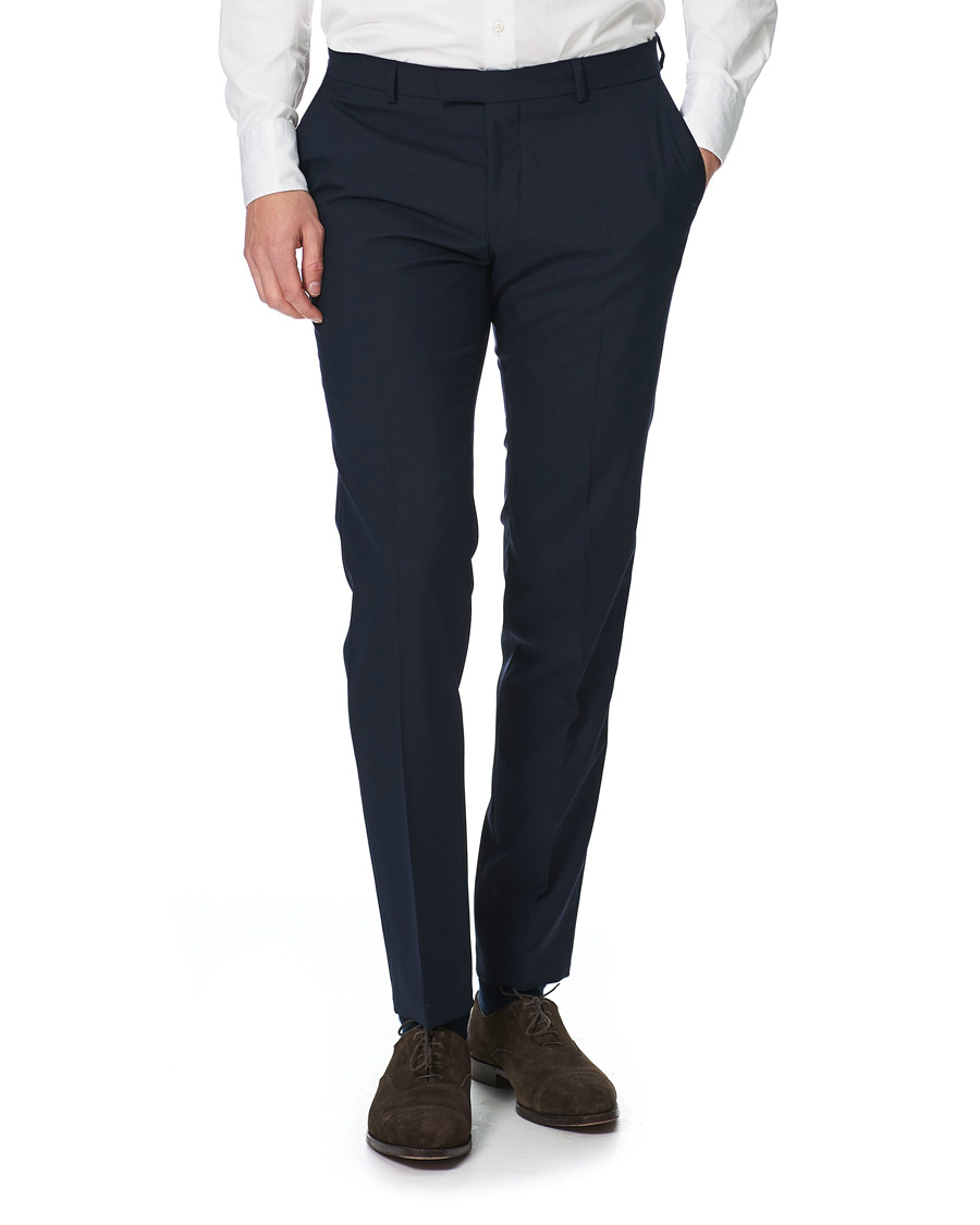 Heren | Broeken | Oscar Jacobson | Damien Trousers Super 120's Wool Navy