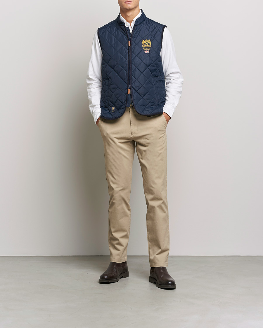 Heren | Gilets | Morris | Trenton Quilted Vest Old Blue