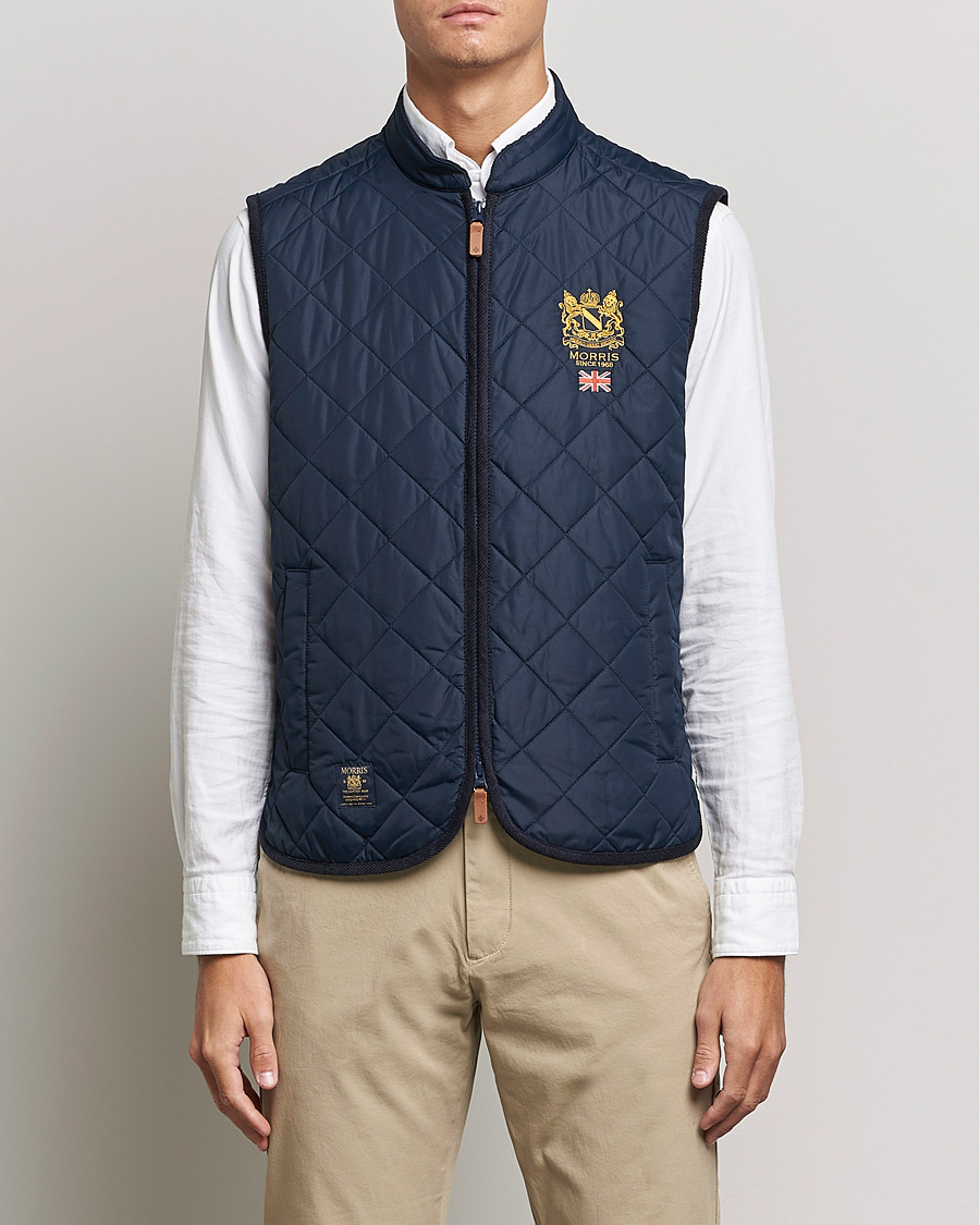 Men | Clothing | Morris | Trenton Quilted Vest Old Blue