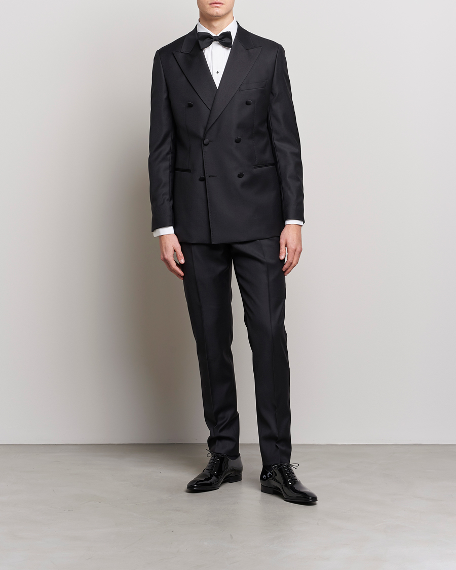 Heren | Eton | Eton | Slim Fit Tuxedo Shirt Black Ribbon White