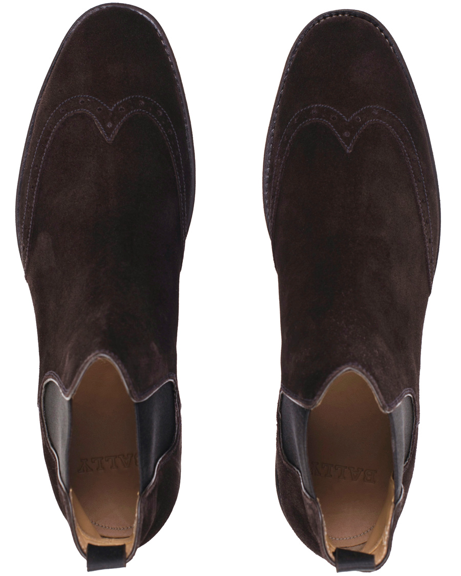 Heren | BALLY Martigny Major Chelsea Boot Suede Dark Brown | Bally | Martigny Major Chelsea Boot Suede Dark Brown