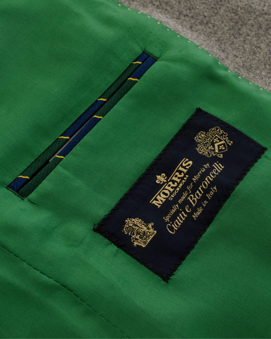 Heren | Blazers | Morris | Brian Shetland Wool Diagonal Blazer Grey