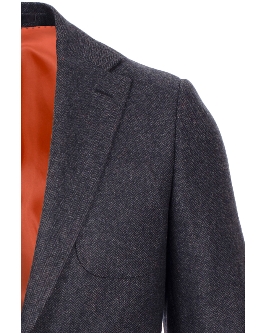 Heren | Blazers | Morris | Rodney Herringbone Blazer Navy