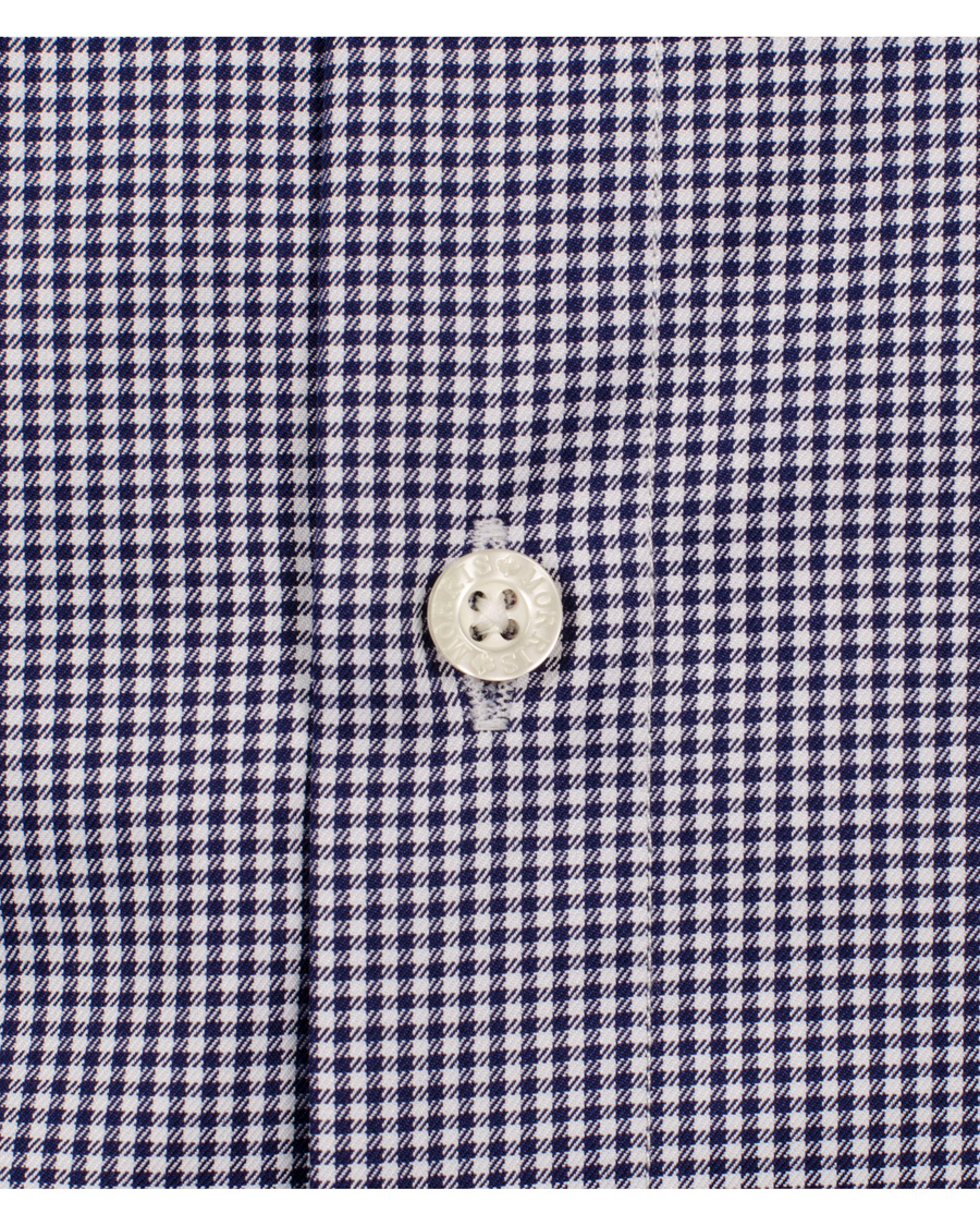 Heren | Overhemden | Morris | Sir Moore Mini Check Shirt Navy