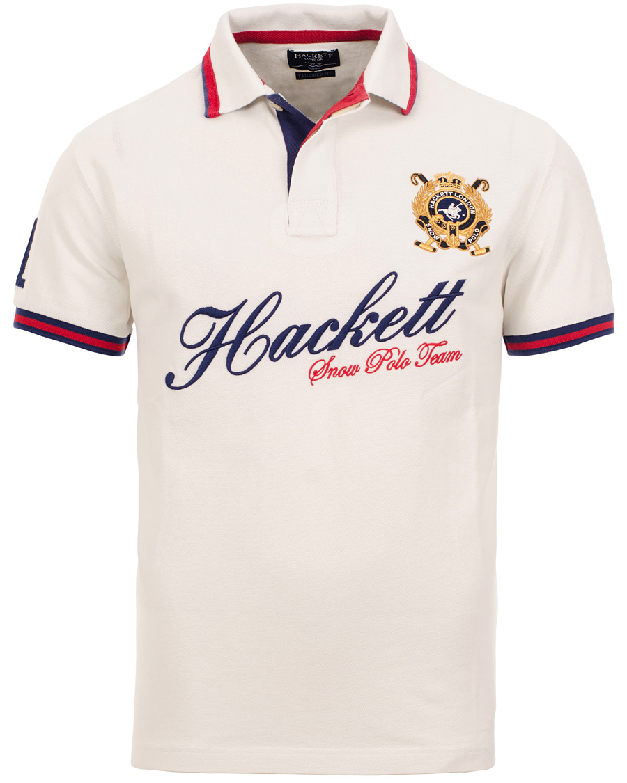 Heren | Polo's | Hackett | Snow Number Piké Winter White