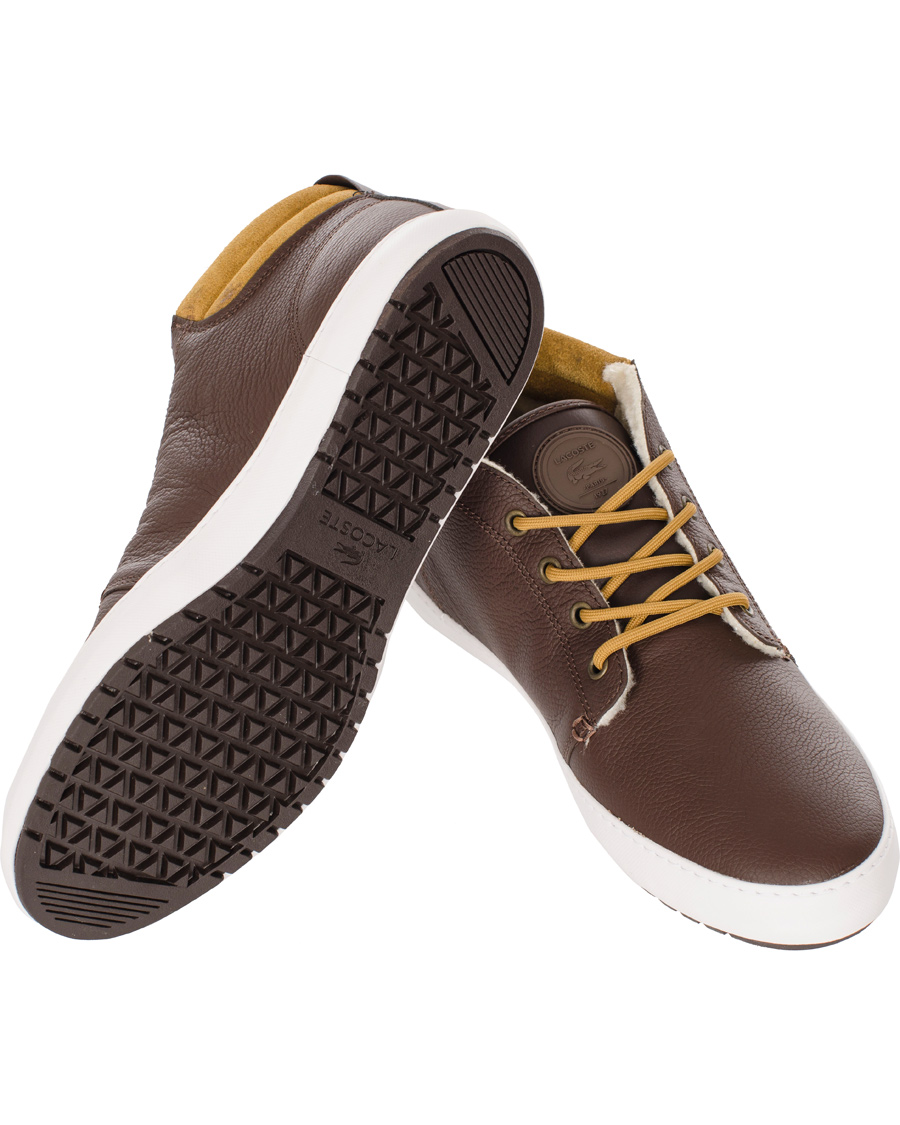 Heren | Lacoste Ampthill Terra Mid Sneaker Brown | Lacoste | Ampthill Terra Mid Sneaker Brown