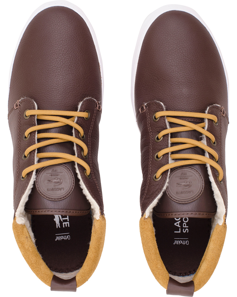 Heren | Lacoste Ampthill Terra Mid Sneaker Brown | Lacoste | Ampthill Terra Mid Sneaker Brown