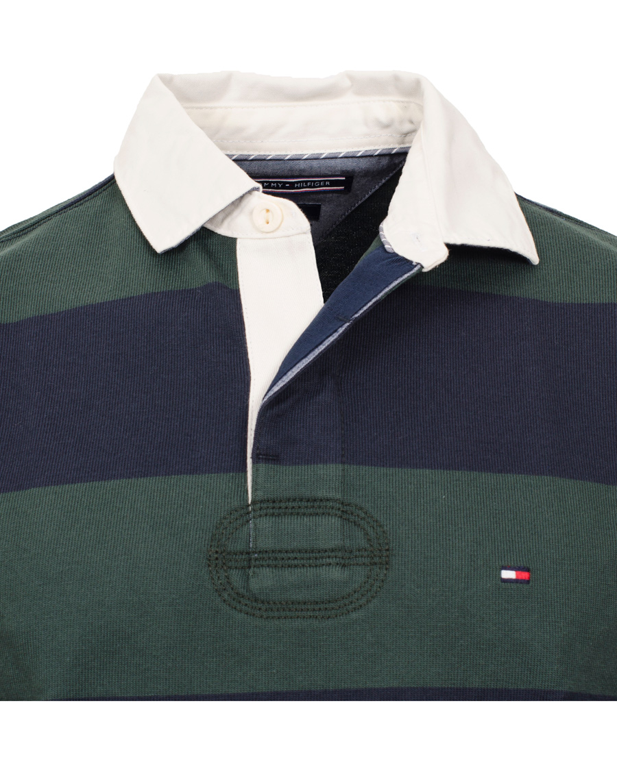 Heren | Truien | Tommy Hilfiger | Basic Rugby Block Stripe Vintage Fit Green