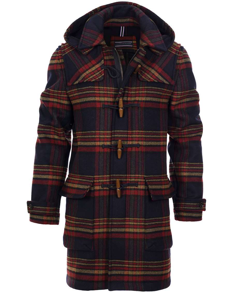 Heren | Jassen | Tommy Hilfiger | Special Hutton Check Duffelcoat Midnight Multi