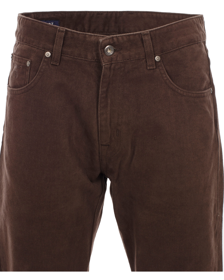 Heren | Jeans | GANT | Soft Twill Tyler Jean Brown