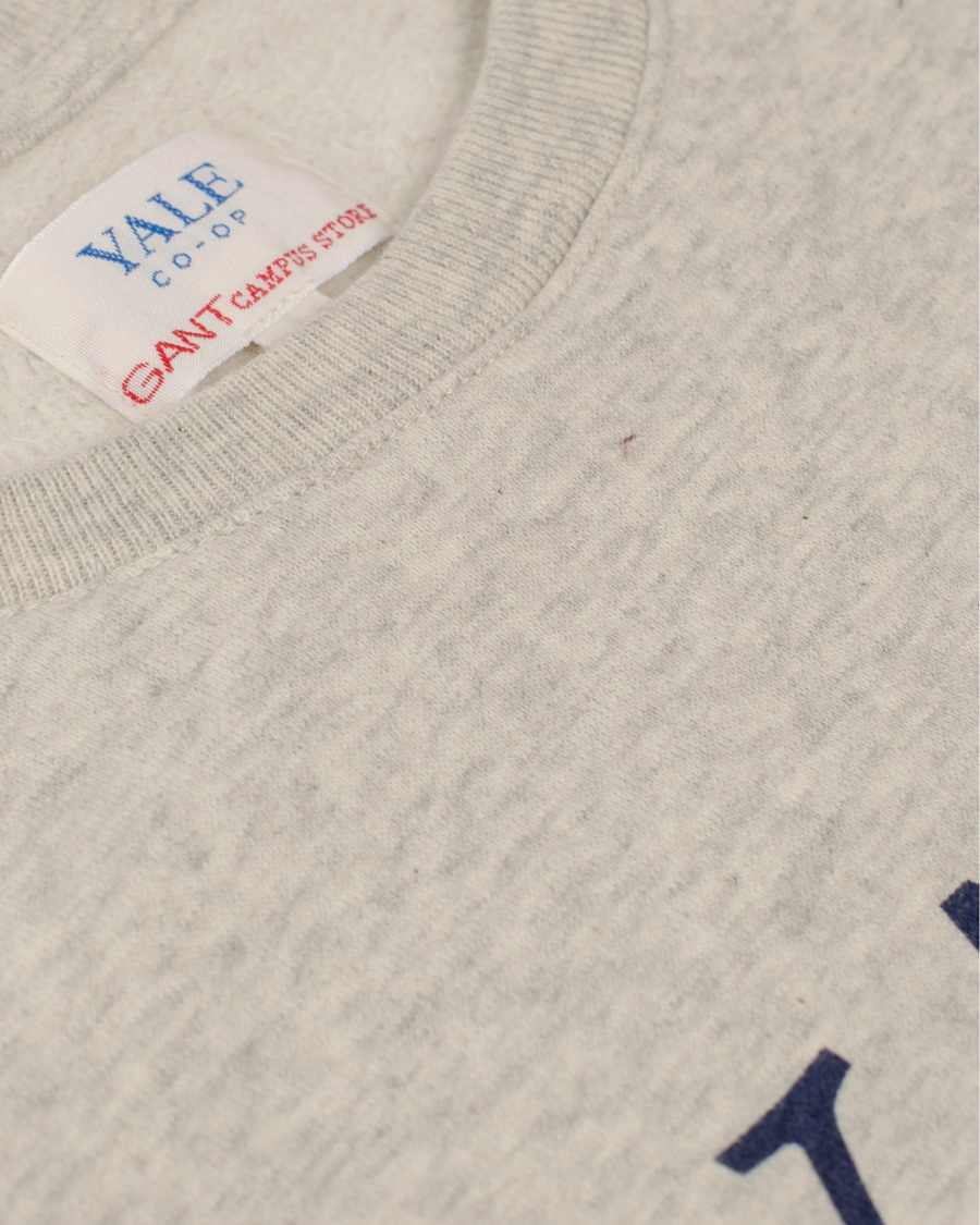 Heren | Truien | GANT | Yale Coop C-Neck Sweat Light Grey Melange