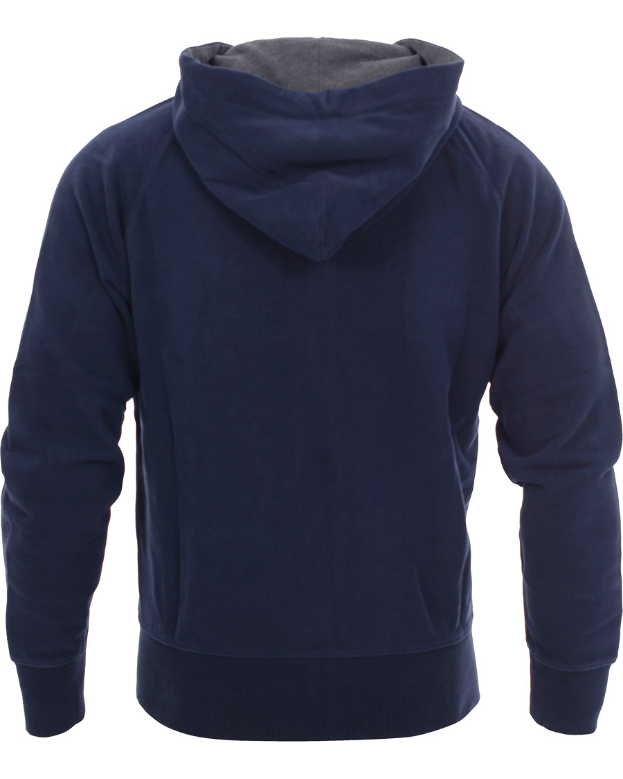 Heren | Truien | GANT | Full-Zip Hood Sweat Evening Blue
