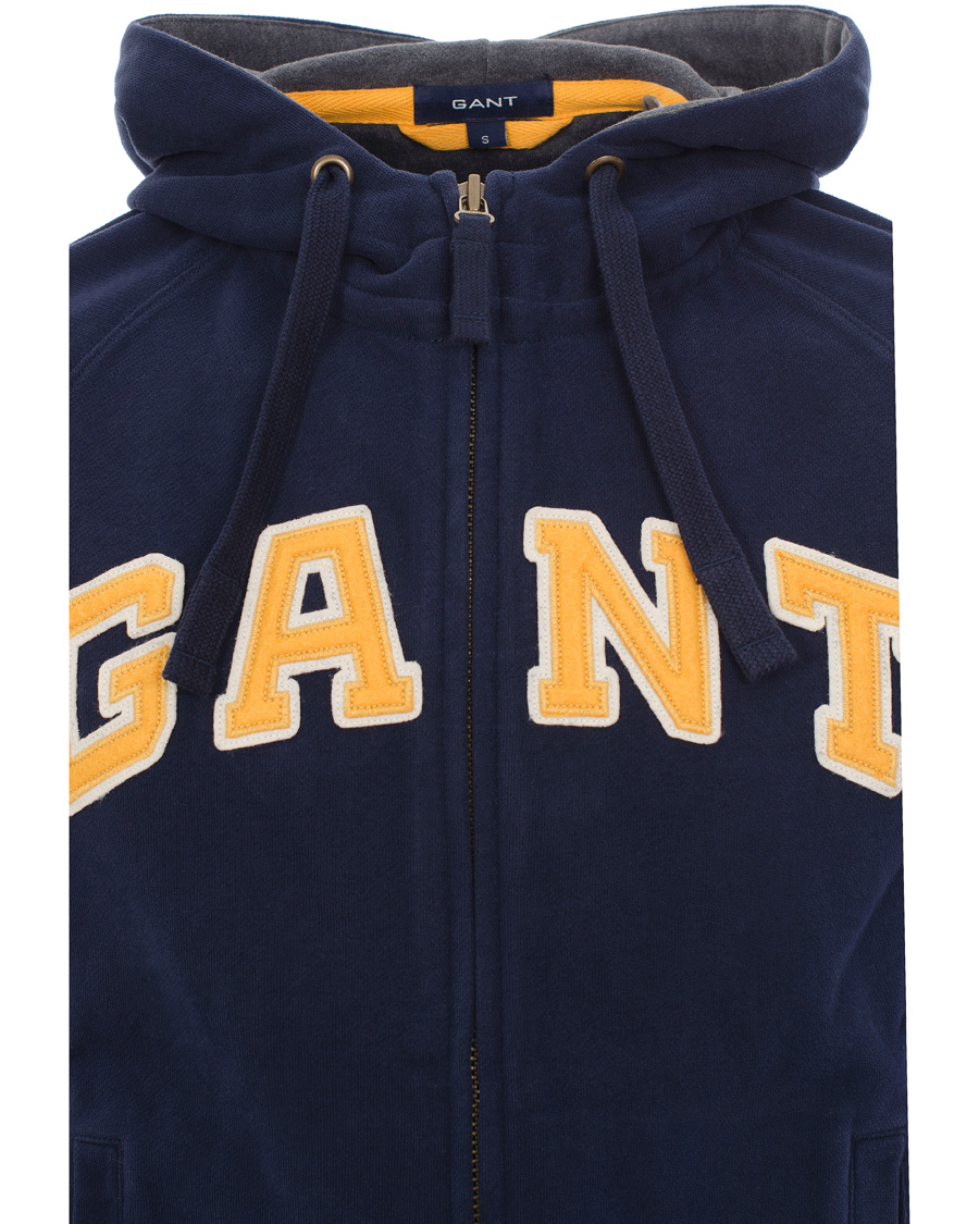 Heren | Truien | GANT | Full-Zip Hood Sweat Evening Blue