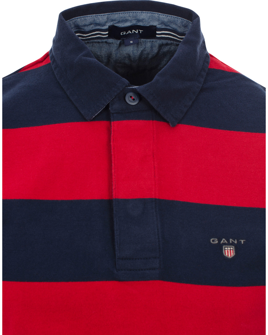 Heren | Truien | GANT | Barstripe Heavy Rugger Cranberry Red