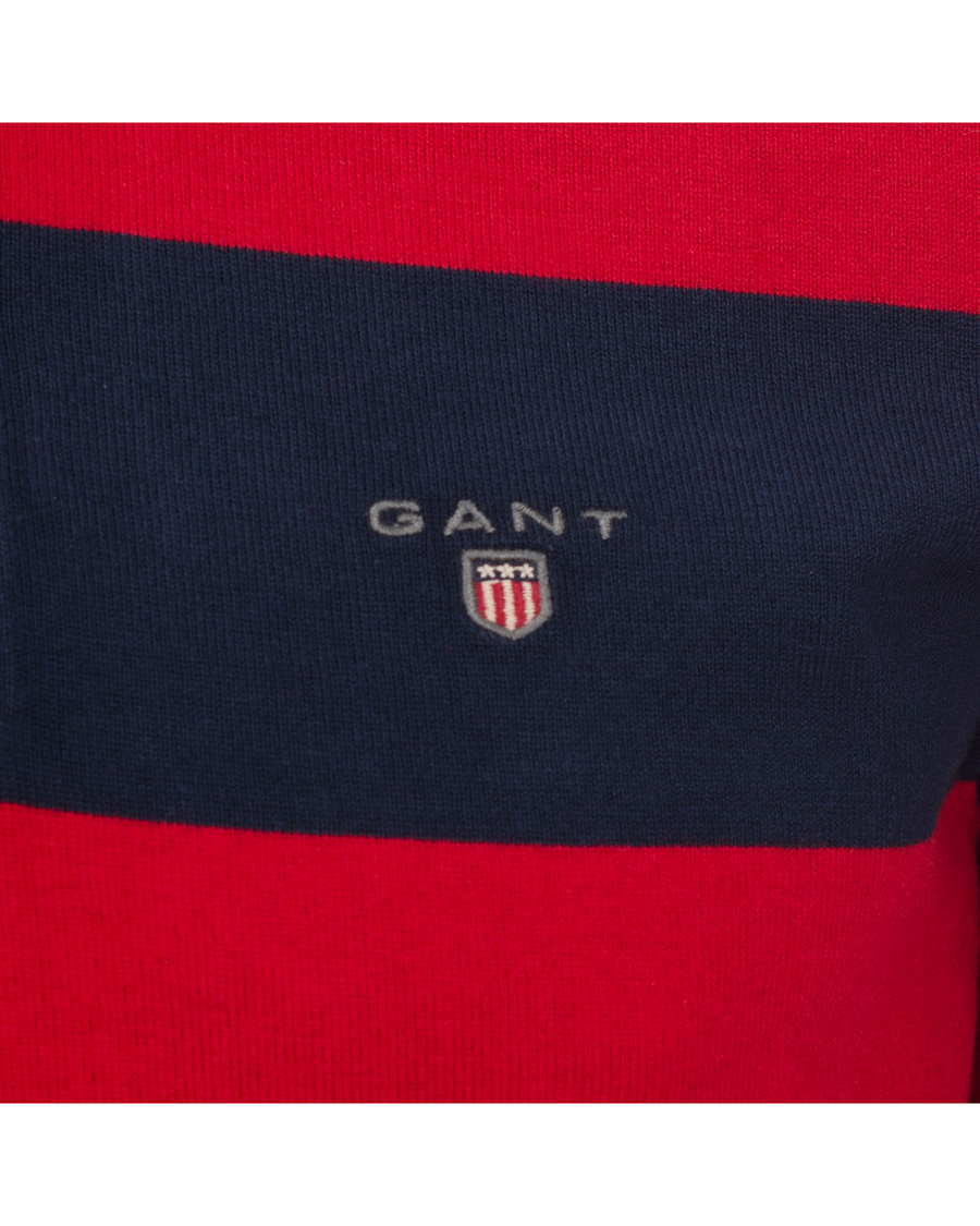 Heren | Truien | GANT | Barstripe Heavy Rugger Cranberry Red